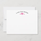 Bubblegum Pink Hearts Niedlich Girly Note Card Mitteilungskarte (Vorderseite)