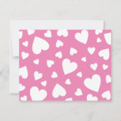 Bubblegum Pink Hearts Niedlich Girly Note Card Mitteilungskarte (Rückseite)