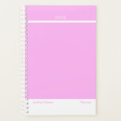 Bubblegum Pink Minimalist Planner Planer (Vorderseite)