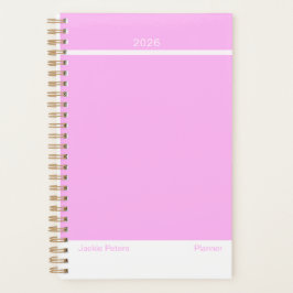 Bubblegum Pink Minimalist Planner Planer
