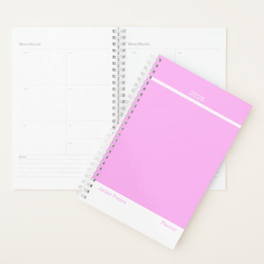 Bubblegum Pink Minimalist Planner Planer (Anzeige)