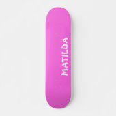 Bubblegum Pink Moderner Name | Stilvolle Trendy Skateboard (Vorne)