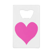 Bubblegum Pink Niedliche Herzform Geldbeutel Flaschenöffner (Vorderseite)