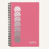 Bubblegum Pink Pickleball Gradient Personal Notizblock (Vorderseite)