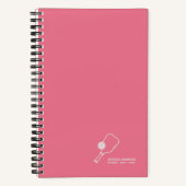 Bubblegum Pink Pickleball Paddle & Ball Personal Notizblock (Vorderseite)