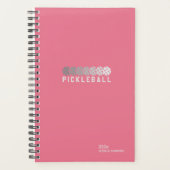Bubblegum Pink Pickleball Persönliche Woche Planer (Vorderseite)