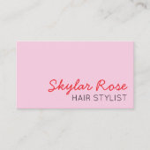 Bubblegum Pink Red Girly Niedlich Visitenkarte (Vorderseite)