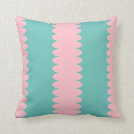 Bubblegum pink und aquamarin, einzigartiges Muster Kissen