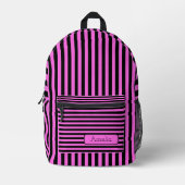 Bubblegum Pink Vintag Strickname Bedruckter Rucksack (Vorderseite)