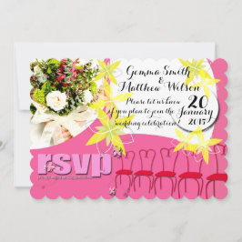 Bubblegum Pink Wedding UAWG RSVP Karte