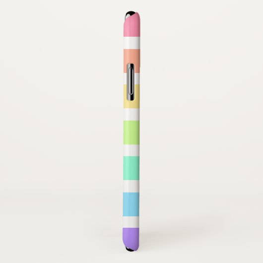Bubblegum Regenbogen und weiße Streifen Case-Mate iPhone Hülle (Hinten/Rechts)
