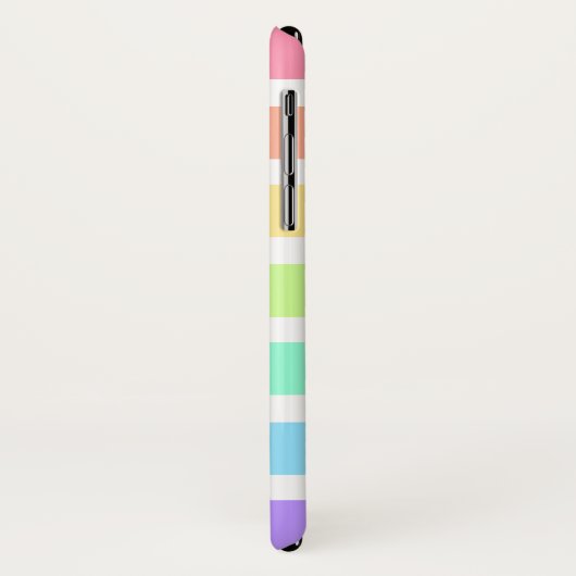 Bubblegum Regenbogen und weiße Streifen Case-Mate iPhone Hülle (Hinten/Links)