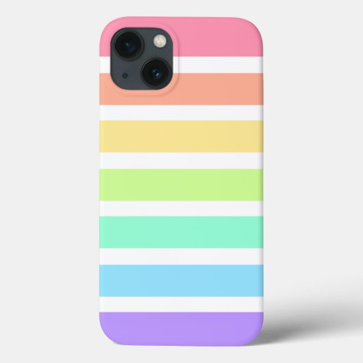 Bubblegum Regenbogen und weiße Streifen Case-Mate  iPhone Hülle (Rückseite)