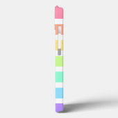 Bubblegum Regenbogen und weiße Streifen Case-Mate  iPhone Hülle (Rückseite / Links)