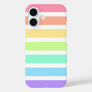 Bubblegum Regenbogen und weiße Streifen Case-Mate  iPhone 16 Hülle