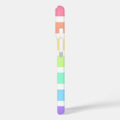 Bubblegum Regenbogen und weiße Streifen Case-Mate iPhone Hülle (Rückseite / Links)