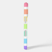 Bubblegum Regenbogen und weiße Streifen Case-Mate iPhone Hülle (Rückseite / Rechts)