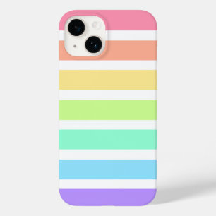 Bubblegum Regenbogen und weiße Streifen Case-Mate iPhone 14 Hülle