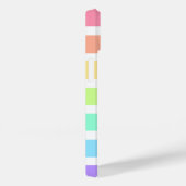 Bubblegum Regenbogen und weiße Streifen Case-Mate iPhone Hülle (Rückseite / Rechts)