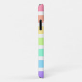 Bubblegum Regenbogen und weiße Streifen Case-Mate iPhone Hülle (Hinten/Rechts)