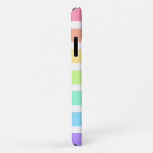 Bubblegum Regenbogen und weiße Streifen Case-Mate iPhone Hülle (Hinten/Rechts)