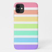 Bubblegum Regenbogen und weiße Streifen Case-Mate iPhone Hülle (Rückseite)
