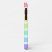 Bubblegum Regenbogen und weiße Streifen Case-Mate iPhone Hülle (Hinten/Links)