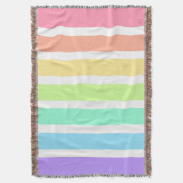 Bubblegum Regenbogen und weiße Streifen Decke