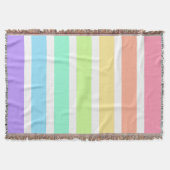 Bubblegum Regenbogen und weiße Streifen Decke (Vorderseite)