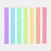 Bubblegum Regenbogen und weiße Streifen Fleecedecke (Vorderseite (Horizontal))