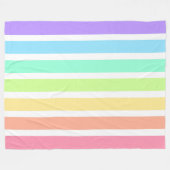 Bubblegum Regenbogen und weiße Streifen Fleecedecke (Vorderseite (Horizontal))