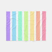 Bubblegum Regenbogen und weiße Streifen Fleecedecke (Vorderseite (Horizontal))