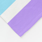 Bubblegum Regenbogen und weiße Streifen Fleecedecke (Ecke)