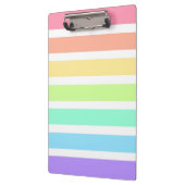 Bubblegum Regenbogen und weiße Streifen Klemmbrett (Links)