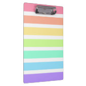 Bubblegum Regenbogen und weiße Streifen Klemmbrett (Rechts)