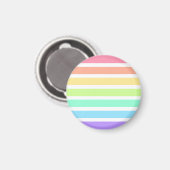 Bubblegum Regenbogen und weiße Streifen Magnet (Vorderseite/Rückseite)