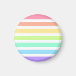 Bubblegum Regenbogen und weiße Streifen Magnet