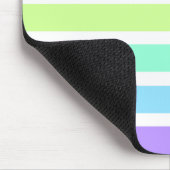 Bubblegum Regenbogen und weiße Streifen Mousepad (Ecke)