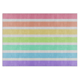 Bubblegum Regenbogen und weiße Streifen Schneidebrett