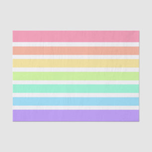 Bubblegum Regenbogen und weiße Streifen Seidenpapier