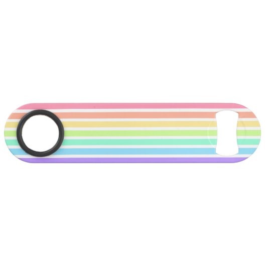 Bubblegum Regenbogen und weiße Streifen Speed Flaschenöffner (Vorderseite (Horizontal))