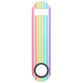 Bubblegum Regenbogen und weiße Streifen Speed Flaschenöffner (Vorderseite)