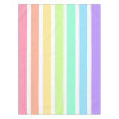 Bubblegum Regenbogen und weiße Streifen Tischdecke (Vorderseite)