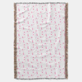 Bubblegum Rosa Blume, kleine Blumendrucke Decke (Vorderseite Vertikal)