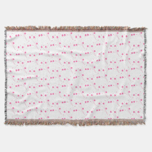 Bubblegum Rosa Blume, kleine Blumendrucke Decke