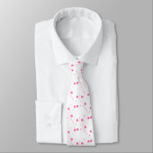 Bubblegum Rosa Blume, kleine Blumendrucke Krawatte (Gebunden)
