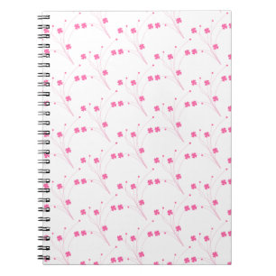 Bubblegum Rosa Blume, kleine Blumendrucke Notizblock