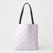 Bubblegum Rosa Blume, kleine Blumendrucke Tasche (Vorderseite)
