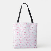 Bubblegum Rosa Blume, kleine Blumendrucke Tasche (Rückseite)
