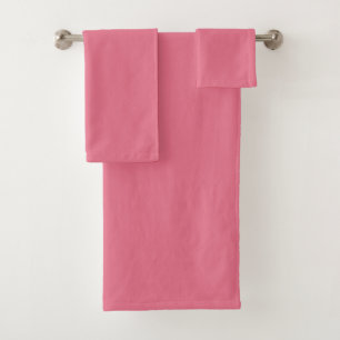 Bubblegum Rosa Farbdruck, Rot Rosa Rosa Badhandtuch Set